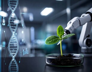 Robotic Arm Nurturing Plant Growth in Laboratory Environment