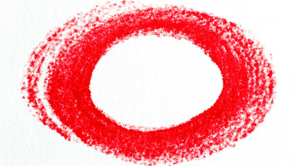 Red marker circle on white background creating a bold visual impact for designs