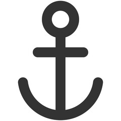 black silhouette anchor icon