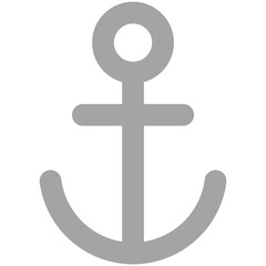 gray silhouette anchor icon