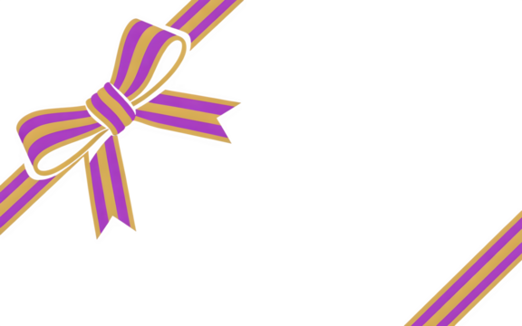 Multi color satin ribbon bow isolated on transparent background,perfect festive design element for luxury gifts, holidays, or digital compositions.