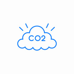 carbon emission icon sign vector