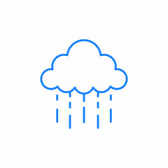 cloud raining icon sign vector