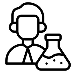 Scientist icon in vector illustration