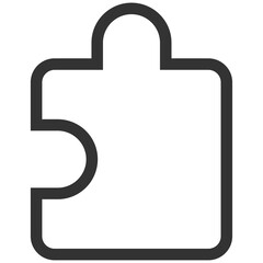 black outline extensions icon
