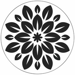 Elegant Floral Mandala Design with Symmetrical Petals.