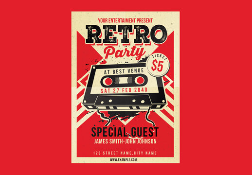 Retro Music Party Cassette