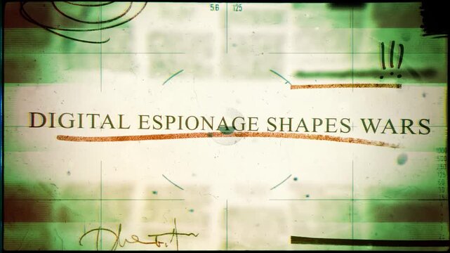 Digital Espionage Shapes Wars Newspaper Style Headline Titles