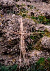 Pagan Tied Straw Cross At The Rollright Stones