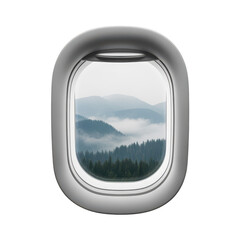 Fototapeta premium Mountains through Airplane Window