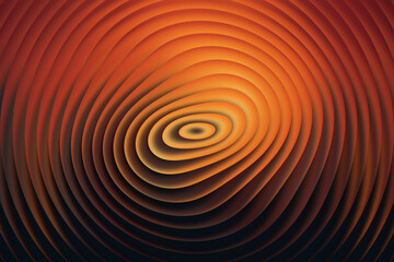 Abstract orange concentric circles background with a hypnotizing effect, creating a visually captivating and mesmerizing pattern of layered shapes