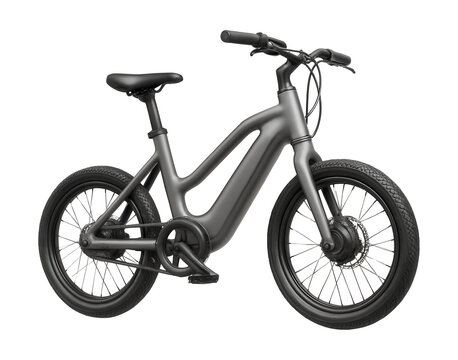 Compact electric bike with built-in battery and rear hub motor. - Powered by Adobe