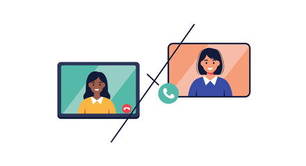 Video call disconnected: illustration of communication failure