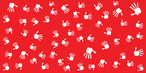 Abstract seamless white palm pattern background. Every child matters