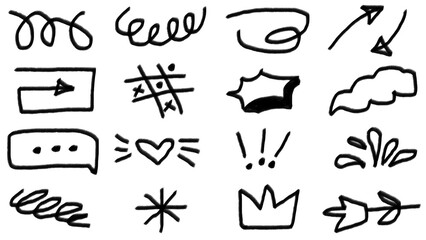 set of abstract charcol strokes ink splatter grunge set