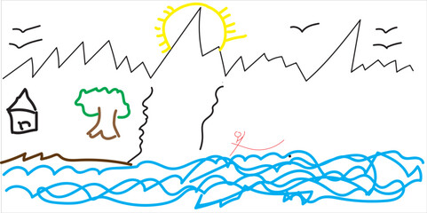 Abstract geometric composition with vibrant color blocks and clean lines suitable for modern design projects