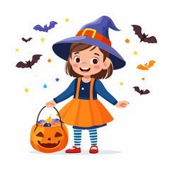 Kind im Halloweenkostüm