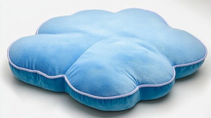 A plush fluffy cloud pillow is a decorative throw pillow suitable for kids' room decor, featuring a cloud-shaped cushion that adds a touch of nursery decor with its soft cloud pillow background
