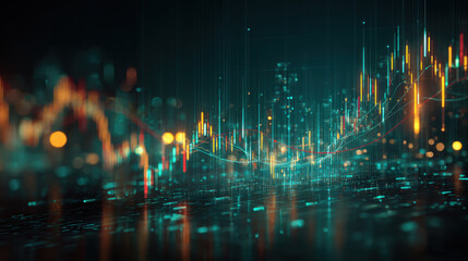 Abstract financial data visualization.