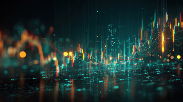 Abstract financial data visualization.