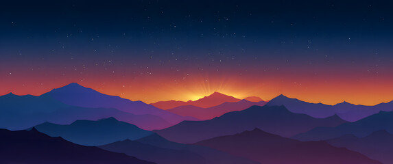 Fototapeta premium sunrise over mountains