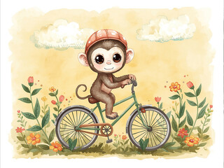vintage bicycle vector illustration