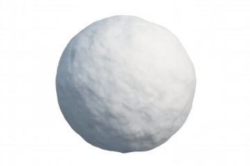 Snowball forming a perfect sphere, representing winter season, cold weather, and fun outdoor activities