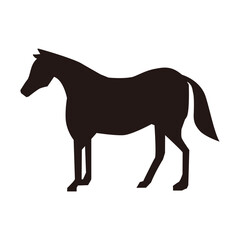 馬のシルエットのイラスト