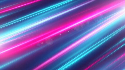 Abstract background with glowing blue and pink light trails creating smooth motion curves on dark backdrop.