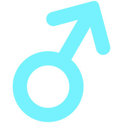 blue silhouette male icon