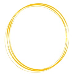 Golden Circle Frame with Brush Stroke Effect