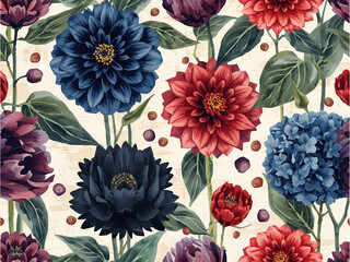 seamless pattern with flowers