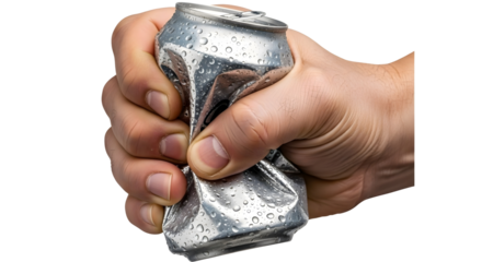Hand holding glass of water with tools and repair equipment on white background