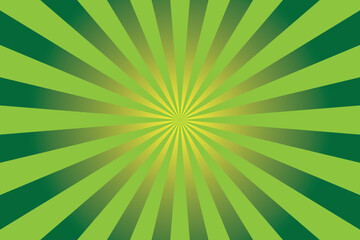 Abstract Green and Yellow Radial Burst Pattern Design Background Illustration