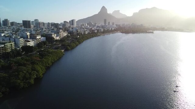 Vista de cima da lagoa rodrigues de freitas