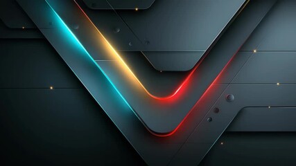  elegance neon light with geometric shape futuristic style background - Powered by Adobe