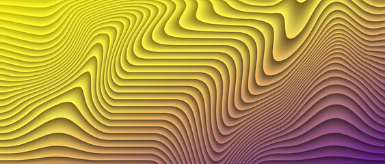 Abstract wave pattern background yellow gradient texture design wallpaper illustration graphic art modern style