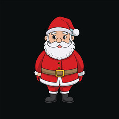 Santa-Claus cartoon vector on black
