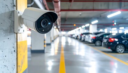 Security camera in parking garage