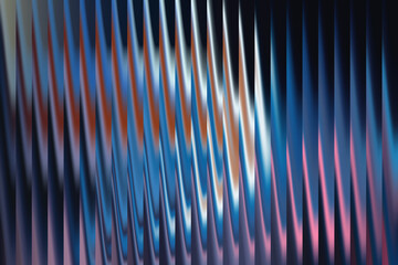 Dynamic Abstract Gradient Background with Blue Orange Illuminated Vertical Stripes Glass Effect