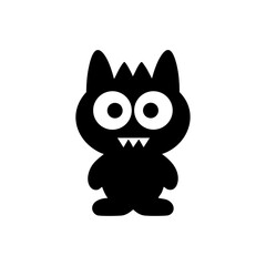 A cute Halloween monster with bat-like features, large eyes, and sharp teeth, embodying a fun spooky vibe.
