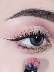 Obraz premium close up of bridel with makeup