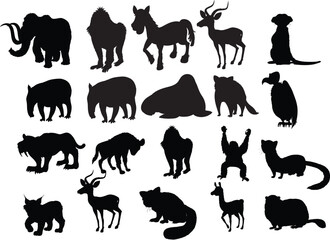 animals silhouettes vector