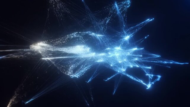 From total void, points of light begin to appear, connecting to form networks, worlds, and living systems. The camera moves backward, revealing that the entire universe is composed of flowing data lin