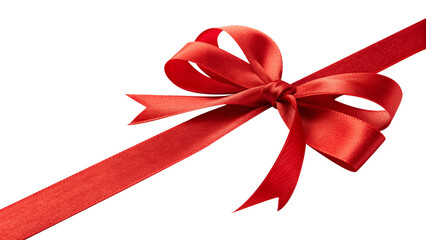 Christmas Red Bow PNG for Gift Decoration