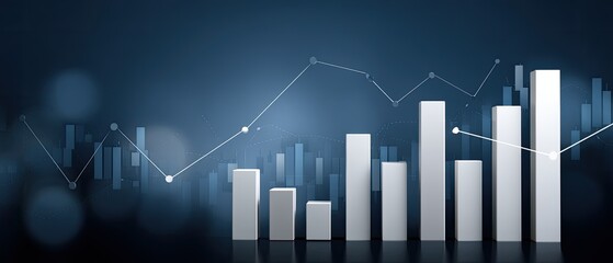 Dynamic representation of market data showcasing price changes, trends, and statistics on a sleek digital background
