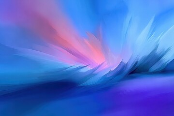 Vibrant swirl of colors creating a dreamlike landscape at dusk with soft hues blending harmoniously
