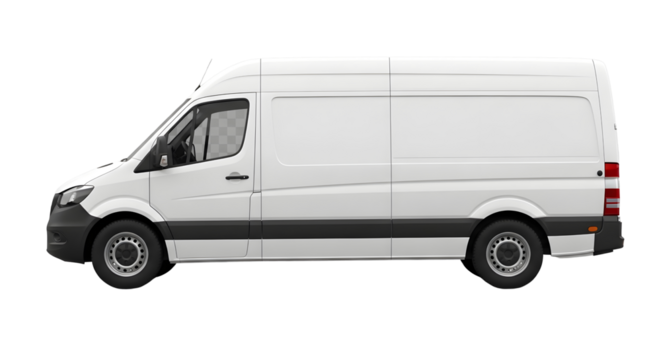 white van isolated on white - Powered by Adobe