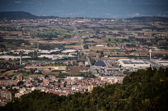 Canavese e Chivasso dall'alto.