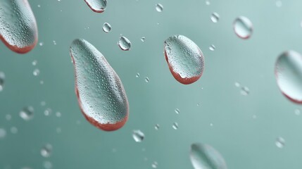 Dew-kissed teardrop shapes dance on frosted glass, whispering tales of Samhain mist and eccentric barometric ballet